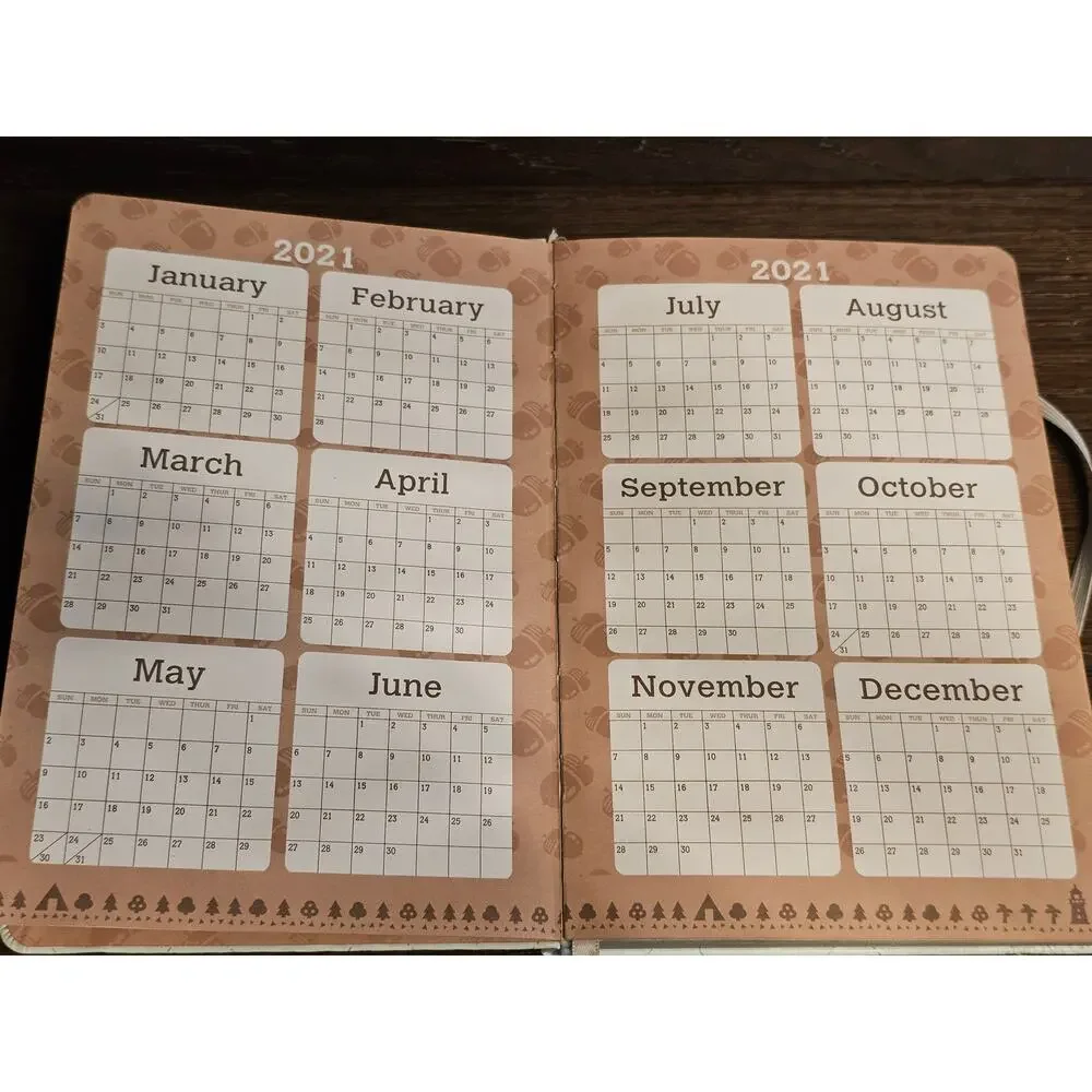 Animal Crossing New Horizons Tom Nook Quilted Journal Book Year 2021